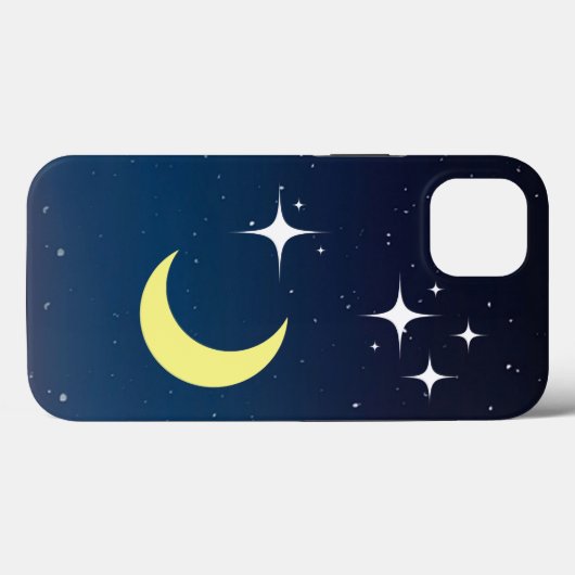 Crescent Moon Met Sterren IPhone geval Case-Mate iPhone Case (Achterkant (horizontaal))