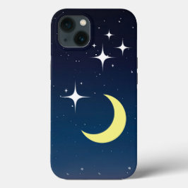 Crescent Moon Met Sterren IPhone geval Case-Mate iPhone Case