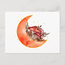 Crescent Moon Mushroom Cottcore Fungi Mycologie Briefkaart