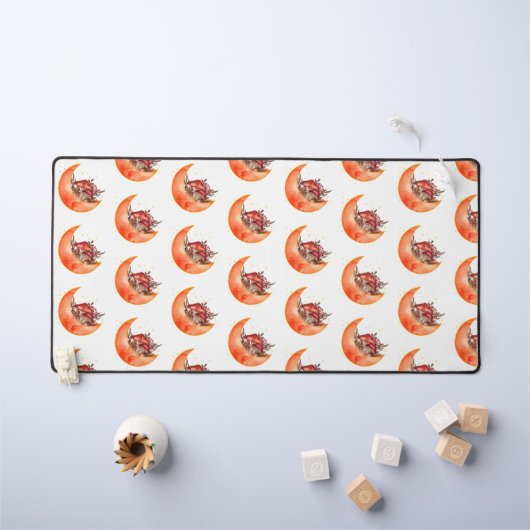 Crescent Moon Mushroom Cottcore Fungi Mycologie Bureaumat (Kindertafel)