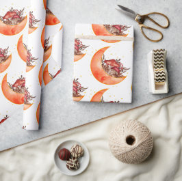 Crescent Moon Mushroom Cottcore Fungi Mycologie Cadeaupapier