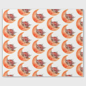 Crescent Moon Mushroom Cottcore Fungi Mycologie Cadeaupapier (Vlak)