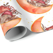 Crescent Moon Mushroom Cottcore Fungi Mycologie Cadeaupapier (Rol Hoek)