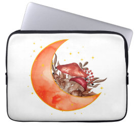 Crescent Moon Mushroom Cottcore Fungi Mycologie Laptop Sleeve