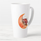 Crescent Moon Mushroom Cottcore Fungi Mycologie Latte Mok (Rechterhoek)