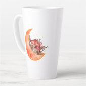 Crescent Moon Mushroom Cottcore Fungi Mycologie Latte Mok (Linkerhoek)