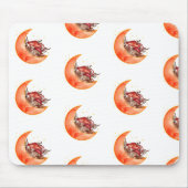 Crescent Moon Mushroom Cottcore Fungi Mycologie Muismat (Voorkant)