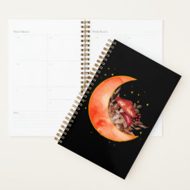 Crescent Moon Mushroom Cottcore Fungi Mycologie Planner