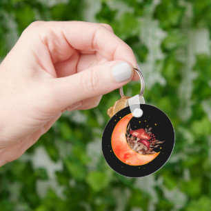 Crescent Moon Mushroom Cottcore Fungi Mycologie Sleutelhanger