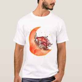 Crescent Moon Mushroom Cottcore Fungi Mycologie T-shirt
