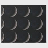 Crescent moon NASA black gift wikkelpapier Cadeaupapier (Vlak)