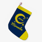 Crescent Moon Night Sky Stars Evening Astronomie Kleine Kerstsok (Voorkant (Hangend))