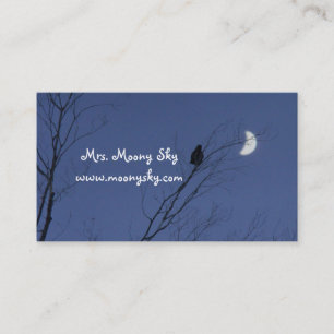 Crescent Moon Night Sky Visitekaartje