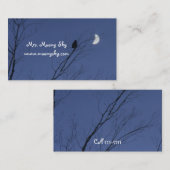 Crescent Moon Night Sky Visitekaartje (Voorkant / Achterkant)