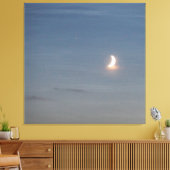 Crescent Moon On a Sealike Sky Canvas Afdruk (Insitu (Woonkamer))