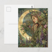 Crescent Moon Ostara Briefkaart (Voorkant / Achterkant)