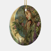 Crescent Moon Ostara Keramisch Ornament (Rechts)