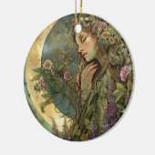 Crescent Moon Ostara Keramisch Ornament (Links)