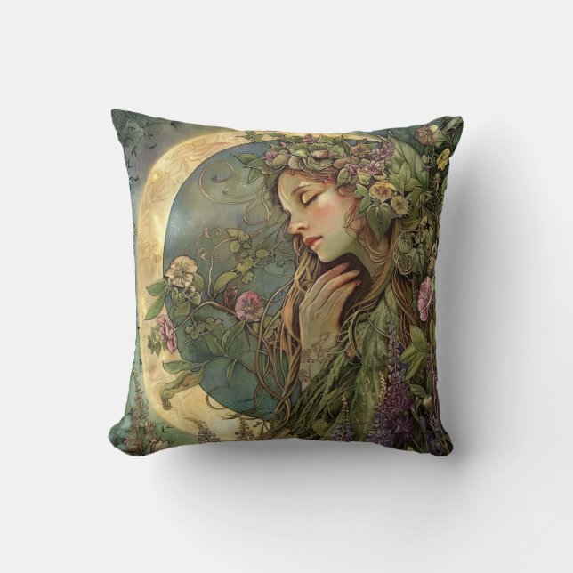 Crescent Moon Ostara Kussen (Voorkant)