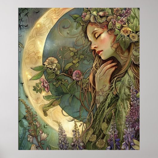 Crescent Moon Ostara Poster (Voorkant)