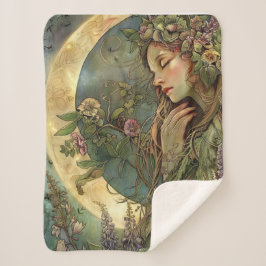 Crescent Moon Ostara Sherpa Deken