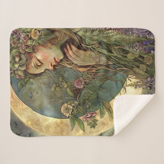 Crescent Moon Ostara Sherpa Deken (Voorkant (horizontaal))