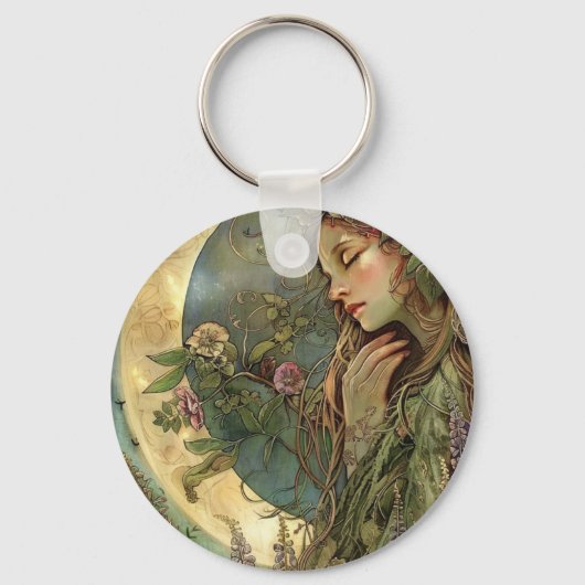 Crescent Moon Ostara Sleutelhanger (Voorkant)