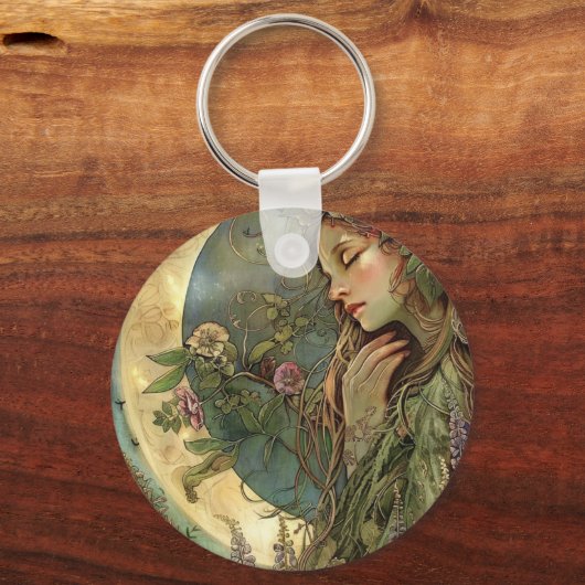 Crescent Moon Ostara Sleutelhanger (Voorkant)