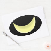 Crescent Moon Ovale Sticker (Envelop)