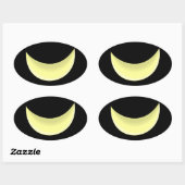 Crescent Moon Ovale Sticker (Vel)
