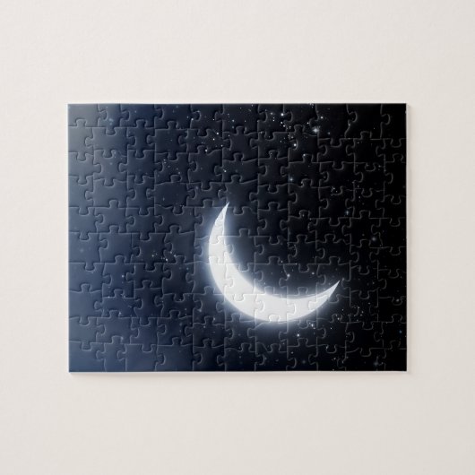Crescent Moon over Starry Sky2 Legpuzzel (Horizontaal)