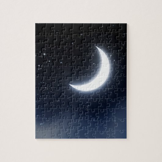 Crescent Moon over Starry Sky2 Legpuzzel (Verticaal)