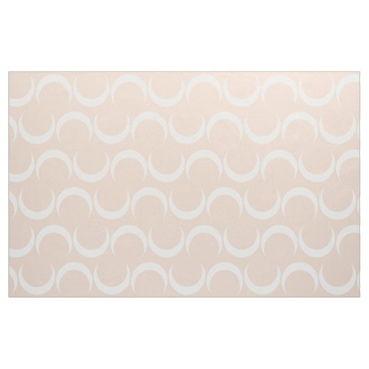 Crescent Moon Pattern - Pastel Pink Stof (Yard (91,4 cm))