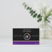 Crescent Moon & Planets - Rainbow Reiki Logo Visitekaartje (Staand voorkant)