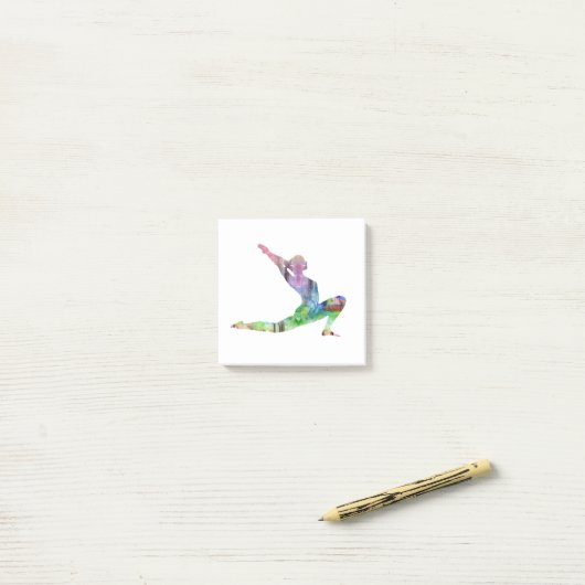 Crescent Moon Pose Post-it® Notes (Op bureau)