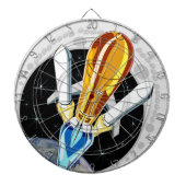 Crescent Moon Rocket Start Dartboard "Heavy Lift" Dartbord (Voorkant)