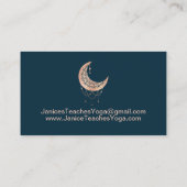 Crescent Moon Roos Gold Celestial Visitekaartje (Achterkant)