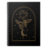 Crescent Moon Roos Occult Witchcraft Wicca Notitieboek (Voorkant)