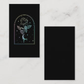 Crescent Moon Roos Occult Witchcraft Wicca Pastel Visitekaartje (Voorkant / Achterkant)