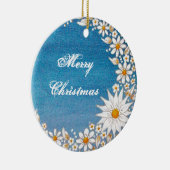 Crescent Moon Round Ornament - Merry Kerstmis (Rechts)