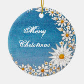 Crescent Moon Round Ornament - Merry Kerstmis (Voorkant)
