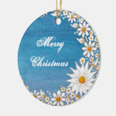 Crescent Moon Round Ornament - Merry Kerstmis (Links)