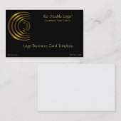 Crescent Moon Shaped Gold Logo Visitekaartje (Voorkant / Achterkant)