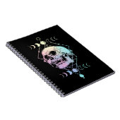 Crescent Moon Skull Occult Witchcraft Pastel Gothi Notitieboek (Rechterzijde)