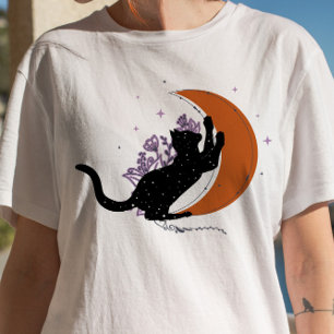 Crescent Moon Spiritueel Cat Gothic Pastel T-shirt