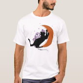 Crescent Moon Spiritueel Cat Gothic Pastel T-shirt (Voorkant)