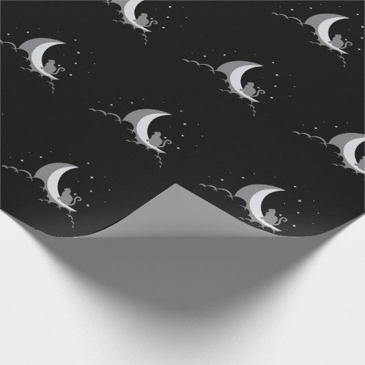 Crescent Moon Spiritueel Cat Gothic Pastel Wicca Cadeaupapier (Hoek)