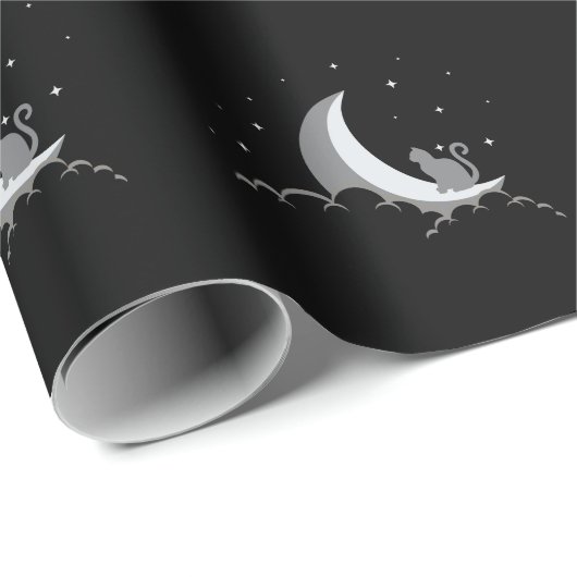 Crescent Moon Spiritueel Cat Gothic Pastel Wicca Cadeaupapier (Rol Hoek)