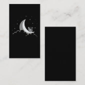 Crescent Moon Spiritueel Cat Gothic Pastel Wicca Visitekaartje (Voorkant / Achterkant)