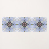 Crescent Moon Star, Floral Paars Ice Vibration Yogamat (Achterkant (horizontaal))